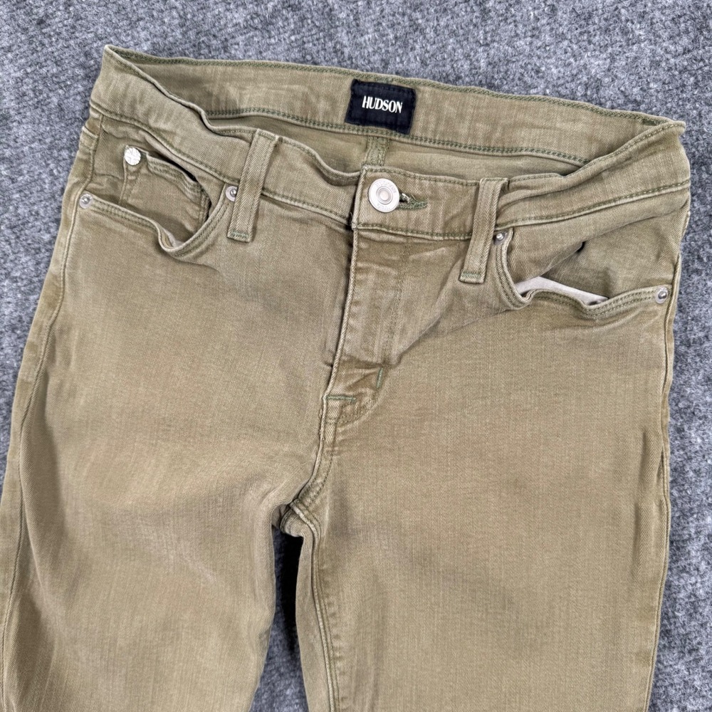 Hudson Pants Size 28 Olive Green Krista Ankle Super Skinny Denim Flaw‎ Women's